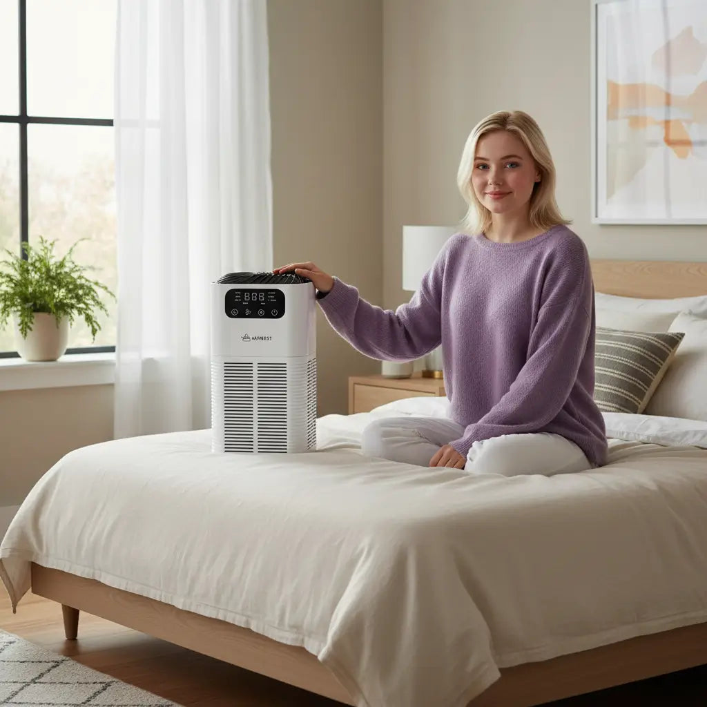 Airnest Aura Desktop Air Purifier for home— H13 HEPA, PM2.5 Display & Aromatherapy