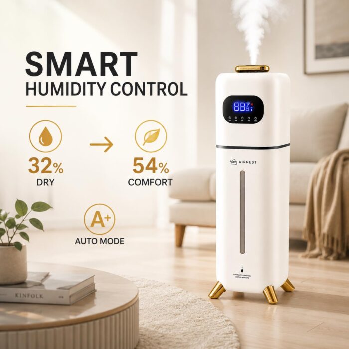 Ultrasonic Humidifier | Silent + UV + Smart humidity control