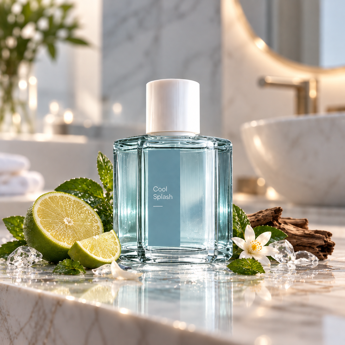 Airnest Cool Splash aquatic mint washroom fragrance refill, 40 ml bottle for the Airnest wall diffuser