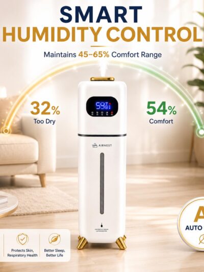 Airnest Ultrasonic Humidifier | Silent + UV + Smart humidity control