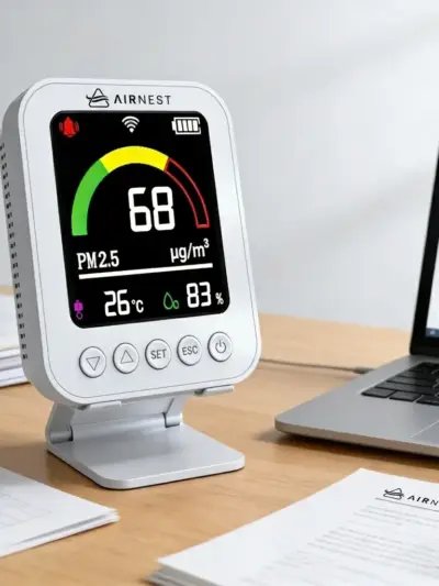 Airnest Smart AQI Monitor — Real-Time CO₂, PM2.5 for Indian Homes